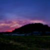 里の夕景