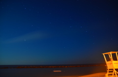 浜辺の夜空