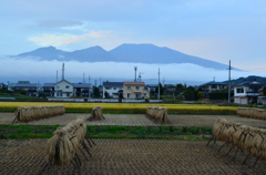 浅間山と秋の風情