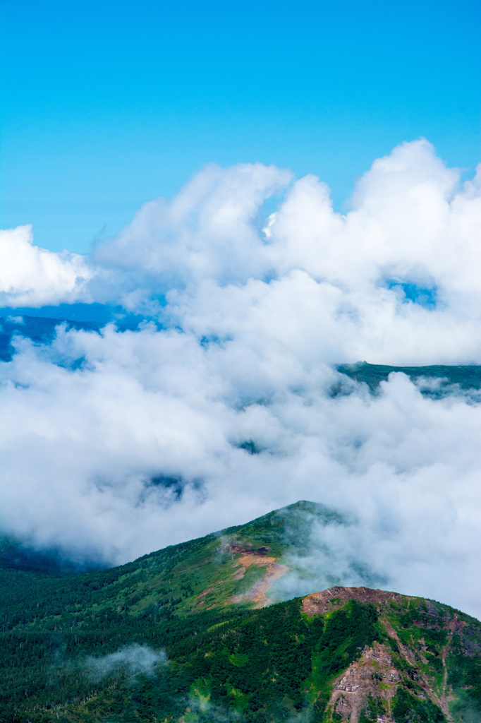 夏山と青空と雲