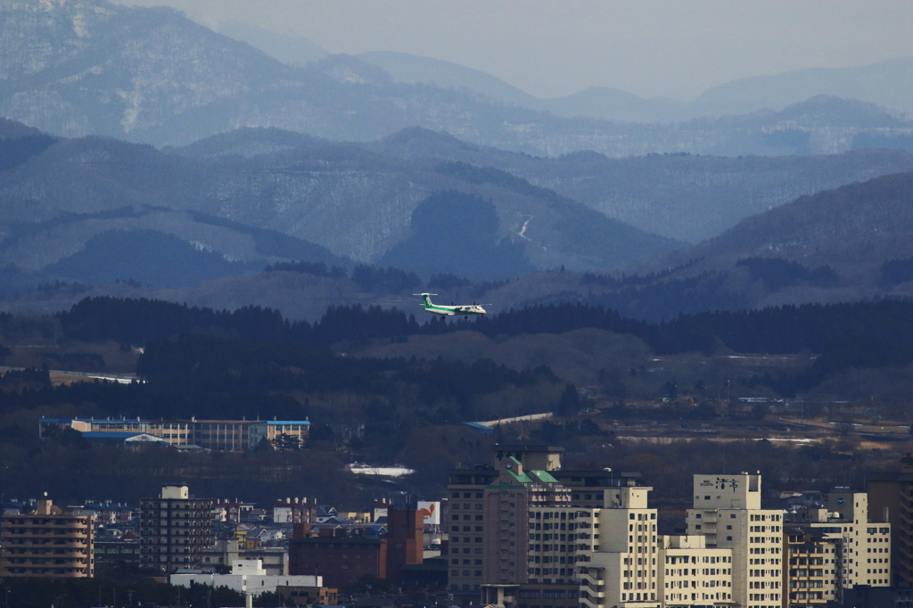 函館上空通過（チッチャイ）