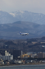 函館上空通過