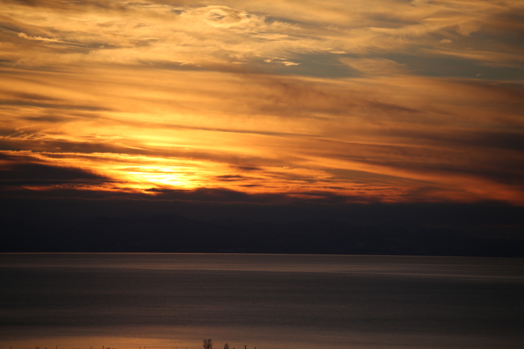 伊達の夕焼け（内浦湾）