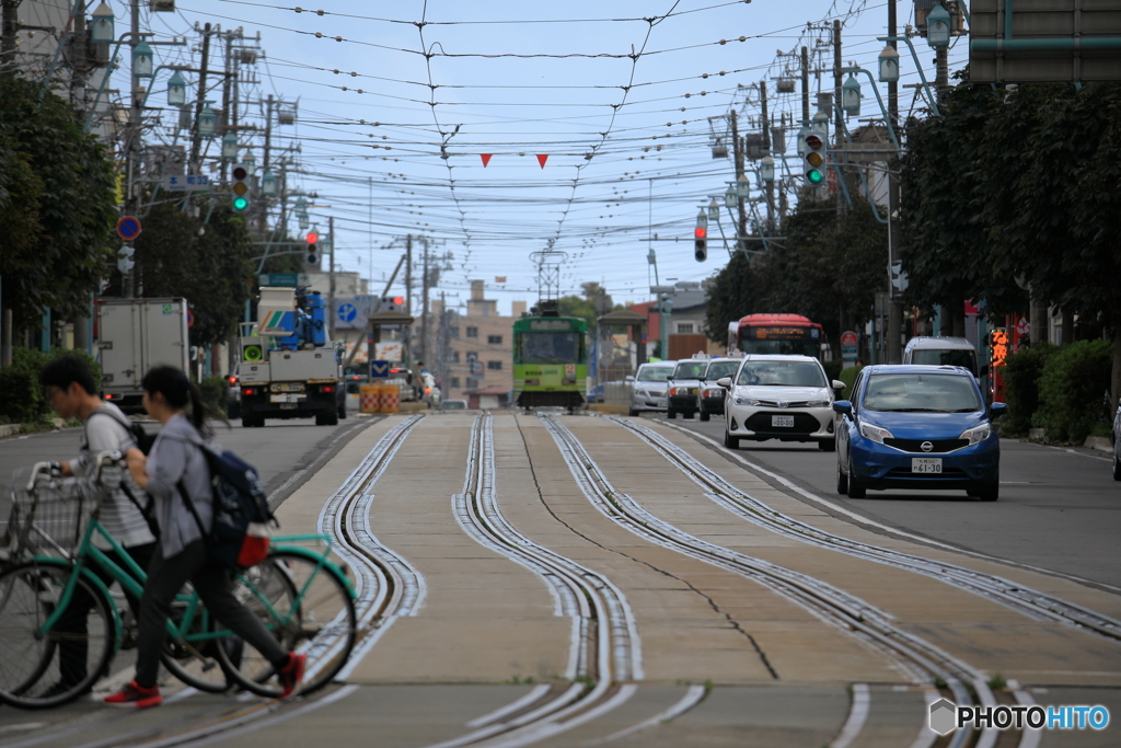 電車の走る町