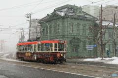 函館 雪模様