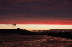 夕焼け直線