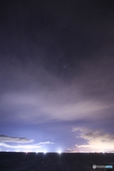 漁火と星と雲と