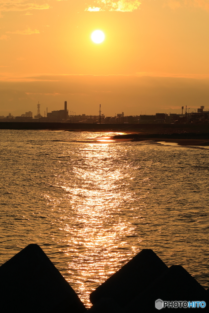 夕日