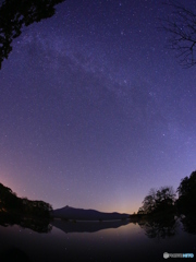 大沼から駒ヶ岳を望む