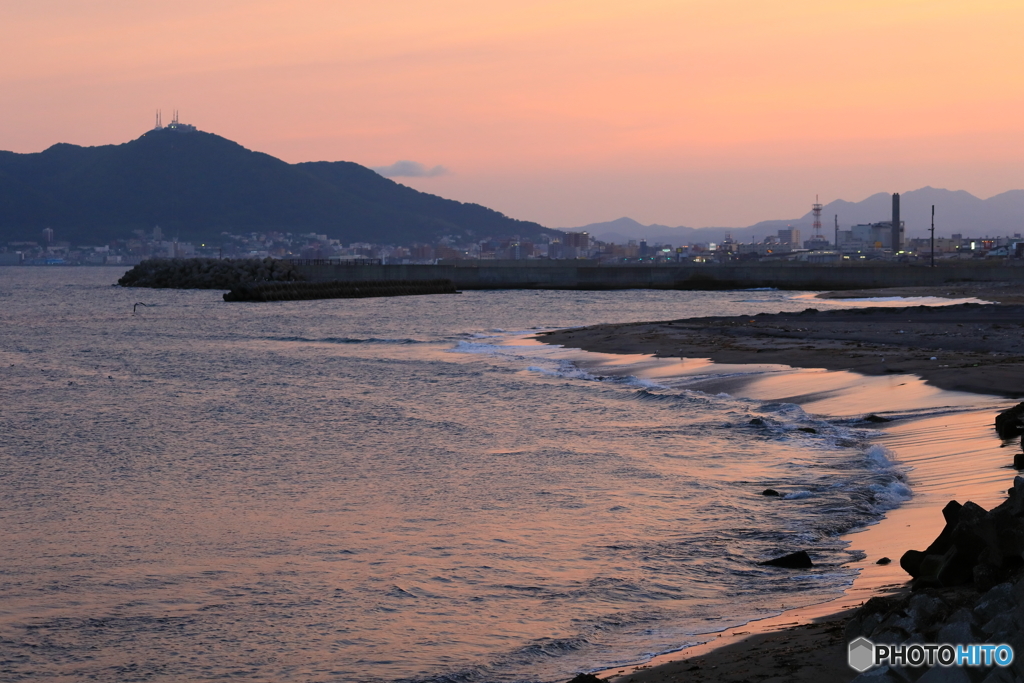 函館山と海岸