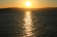 入船町の夕日