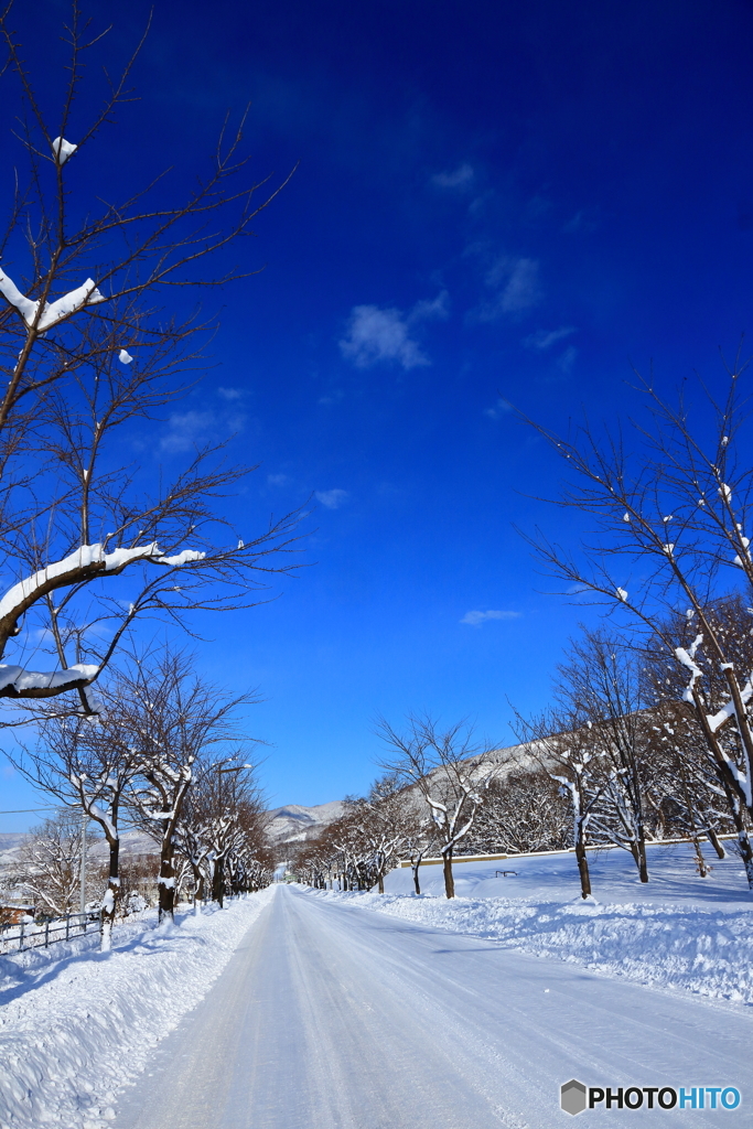 雪と青空