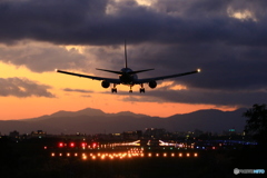 夕焼けに