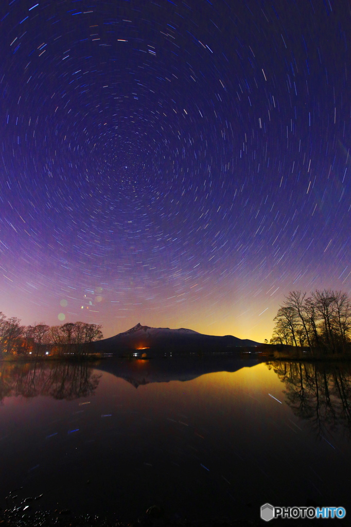 駒ヶ岳と北極星