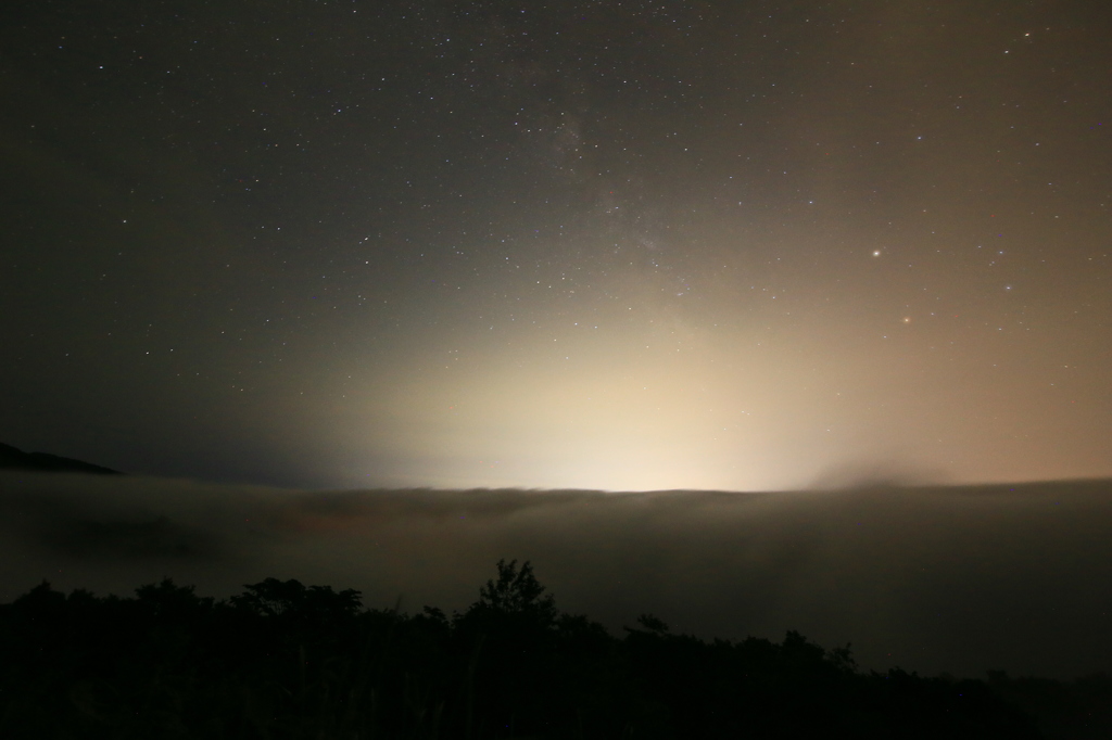 星空と雲海