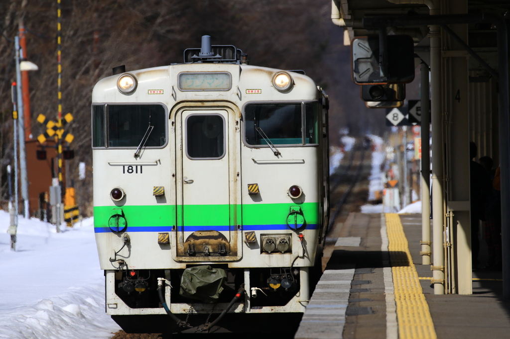 キハ４０大沼公園駅にて