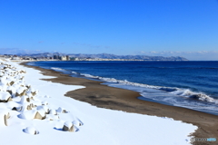 雪と海岸