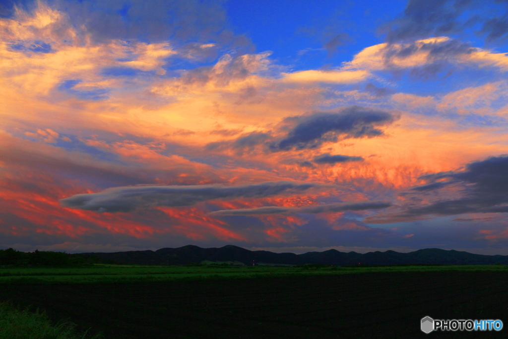 スリーゼロの夕日