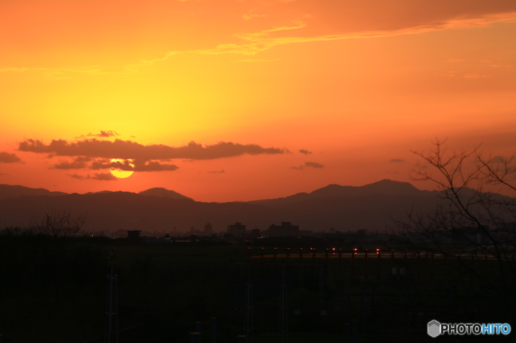 今日の夕日