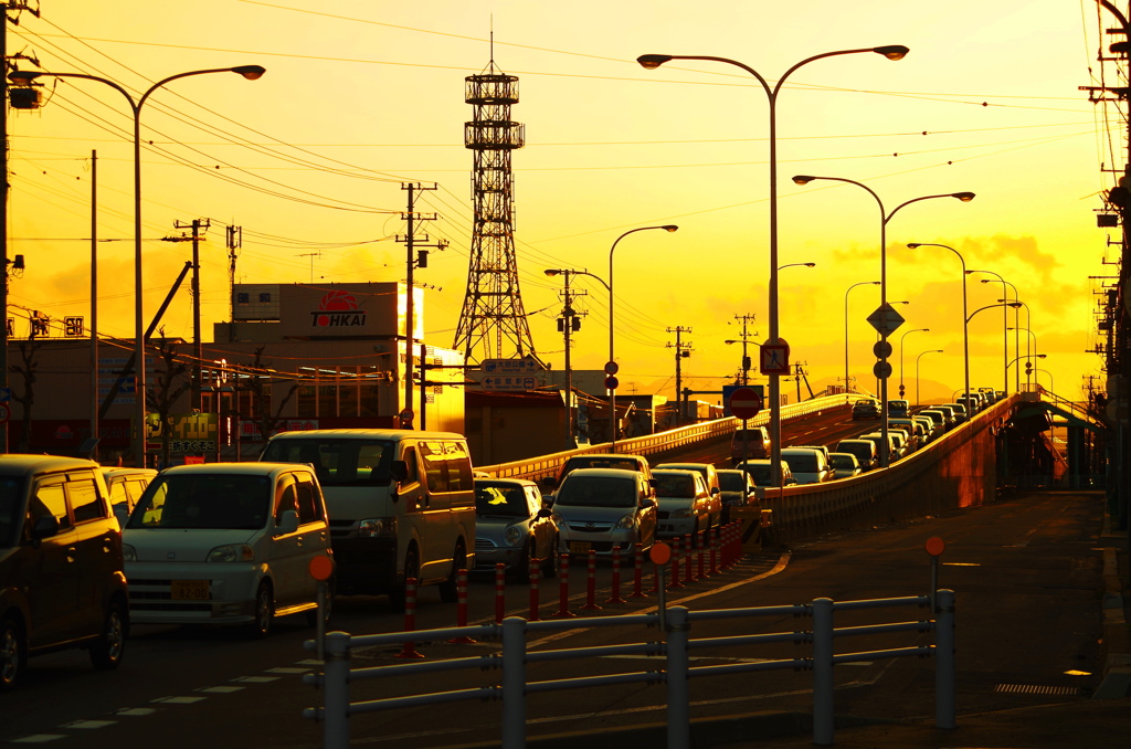 夕暮れ