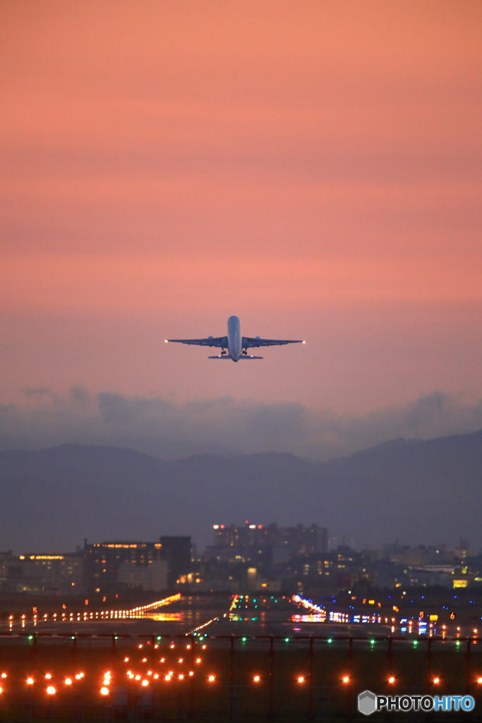 サーモンピンクの空