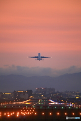 サーモンピンクの空