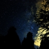 星と雲と木と