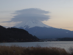 傘の被った富士山