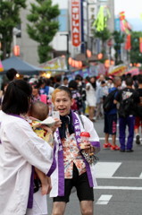 祭りの親子