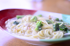 菜の花とホタテのパスタ