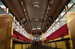 路面電車の中