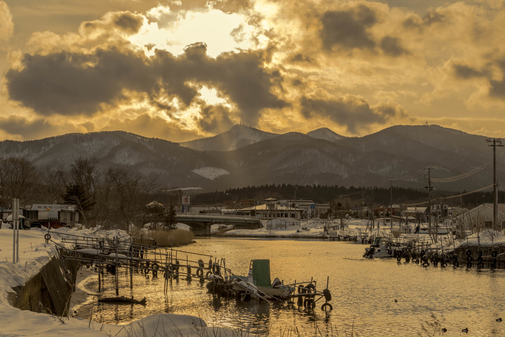 田舎の夕焼け