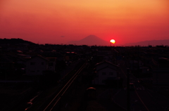 久留里線　富士山