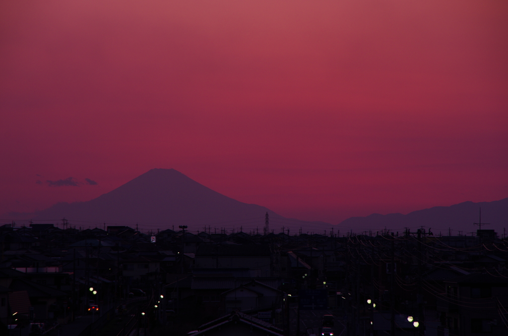 久留里線　富士山