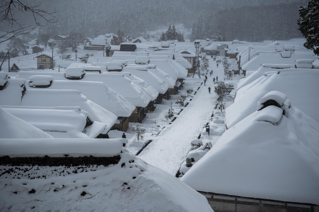 大内宿雪景色5