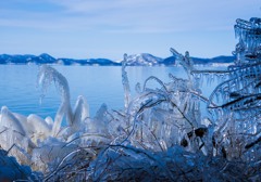 樹氷の湖