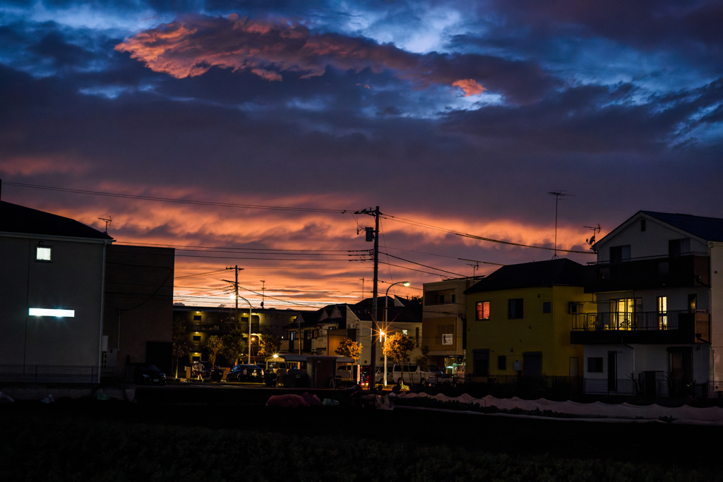 日常の夕景