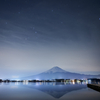 河口湖に映る富士