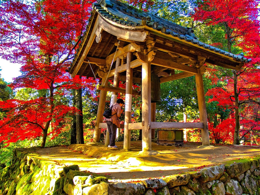 風景２９３ 寺　秋