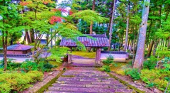 風景２３５　山寺　 秋