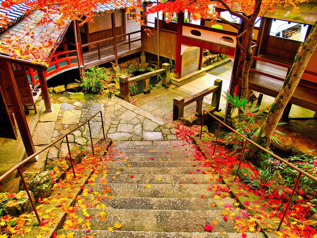 風景２５６ 寺　秋