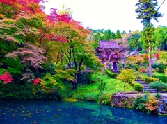 風景２４３　山寺　秋