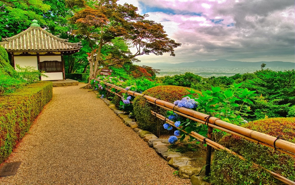 風景６９８　山寺　庭