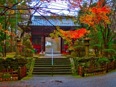 風景３４０ 寺　晩秋