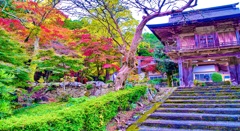 風景２３３　山寺　 秋