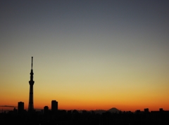 夕暮れの首都高から