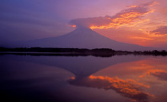 富士山にかかる雲