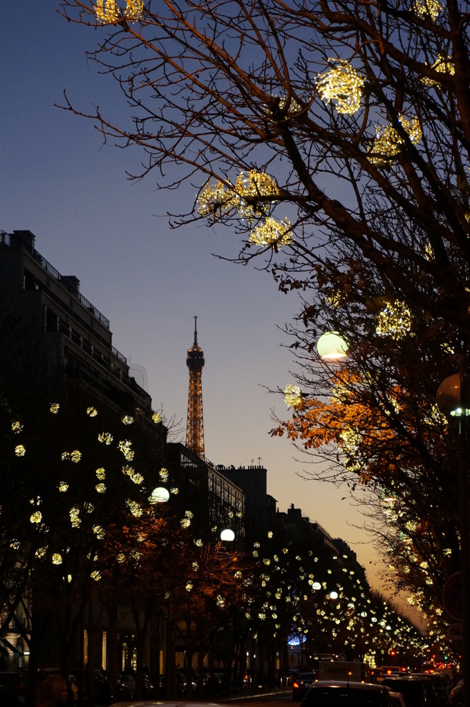 エッフェル塔と夜景