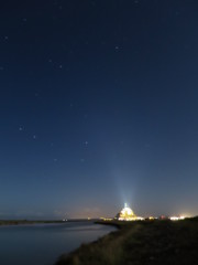 星空とモン・サン・ミッシェル