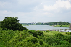 相模川・神川橋にて
